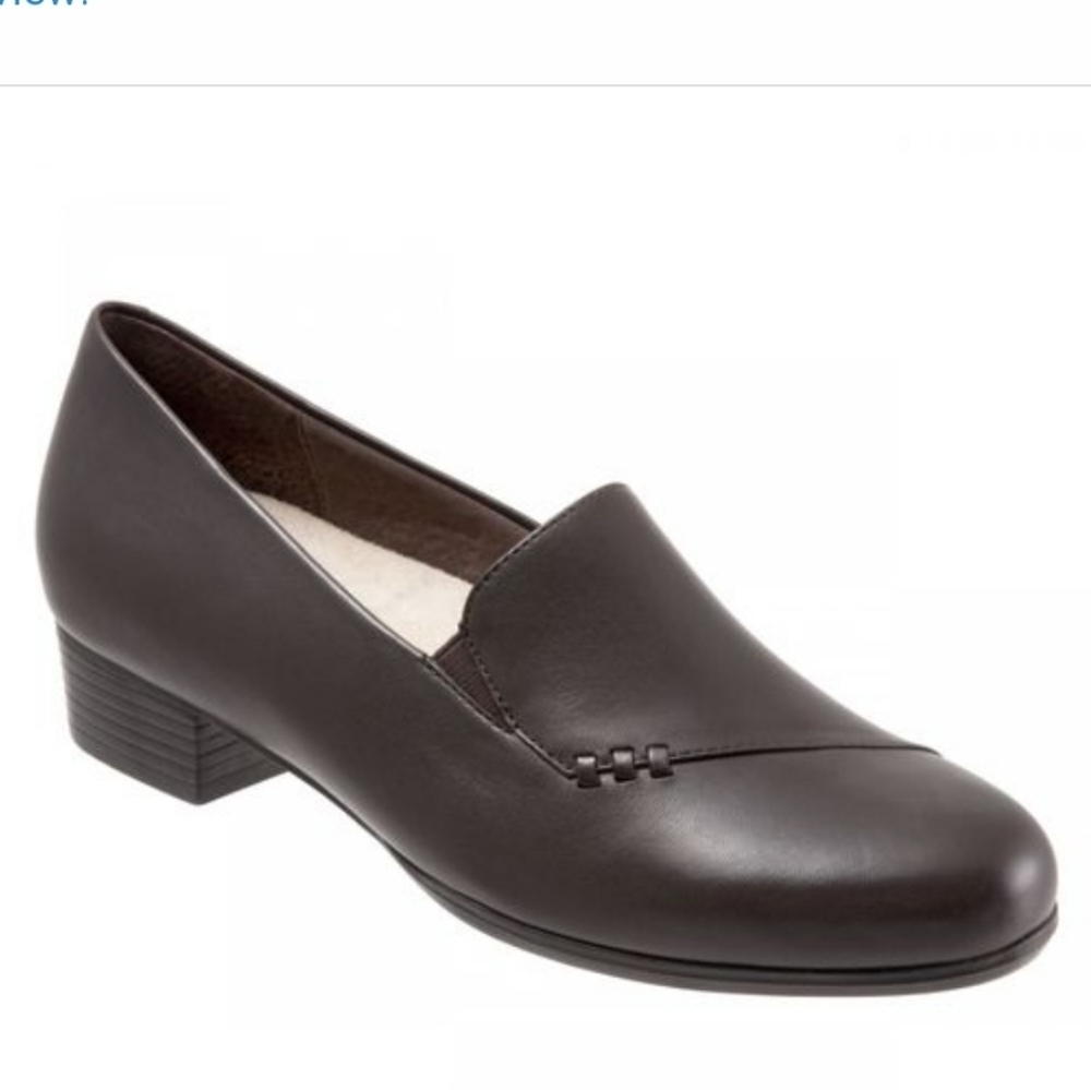 Trotters Moment Monarch Style Leather Loafer Brown Size 9W